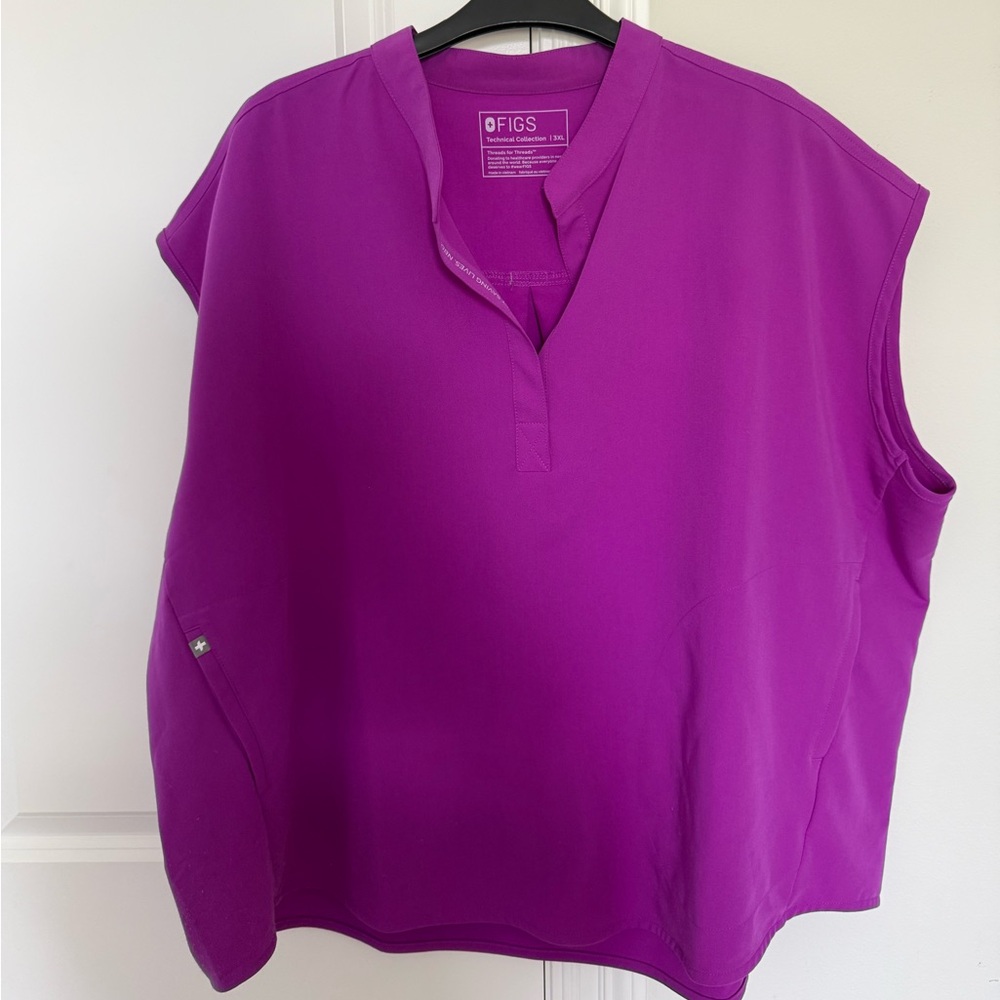 Figs Women's Vibrant Purple Blouse